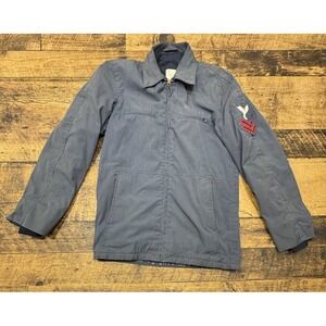 VTG 1964 Navy So-Sew Styles Inc. Vietnam Era‎ Mens 34 Dark Blue Lined Named